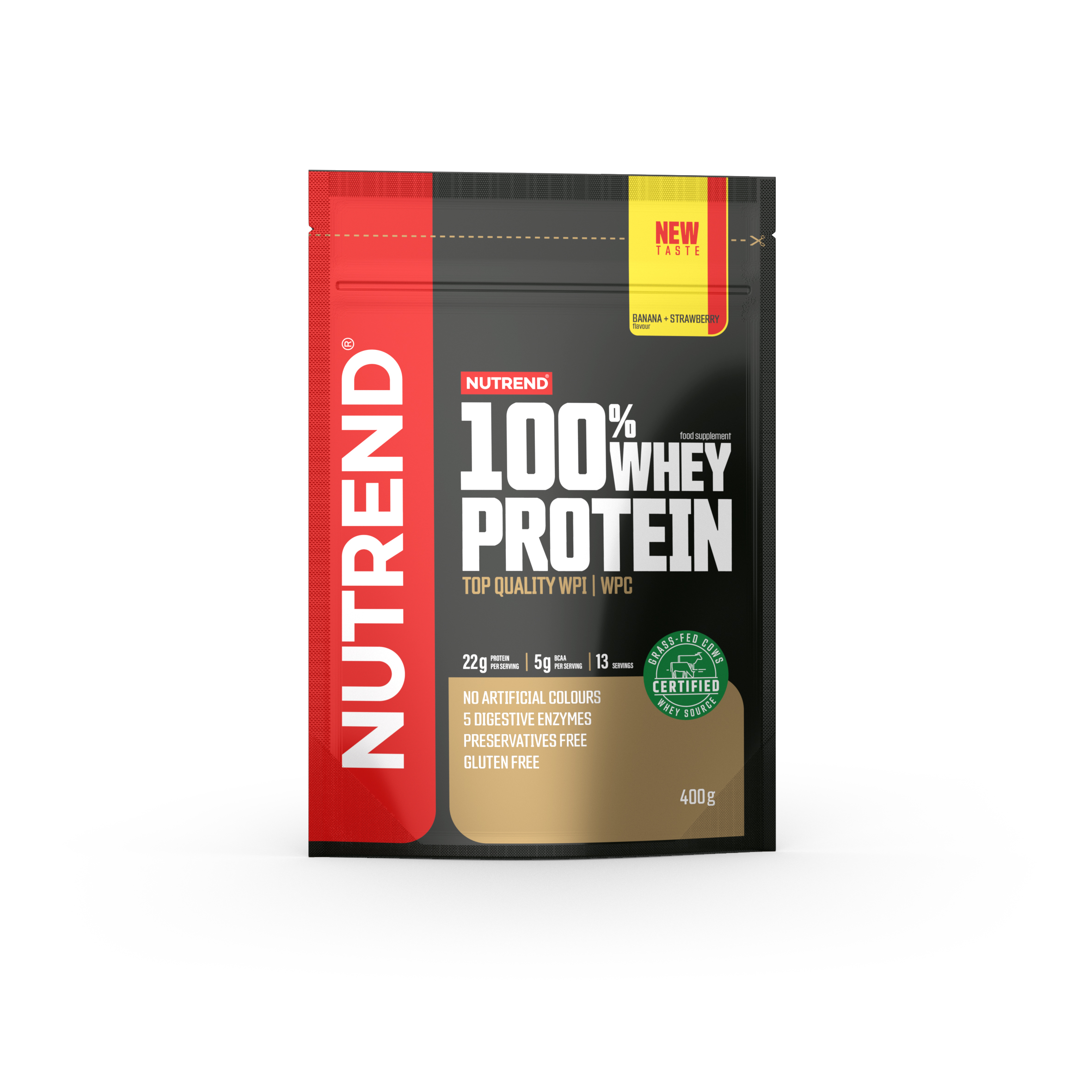Nutrend 100% Whey Protein 400 g Příchuť: Jahoda