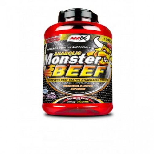 AMIX NUTRITION Amix Anabolic Monster BEEF 90% Protein 2200g Příchuť: Jahoda/banán