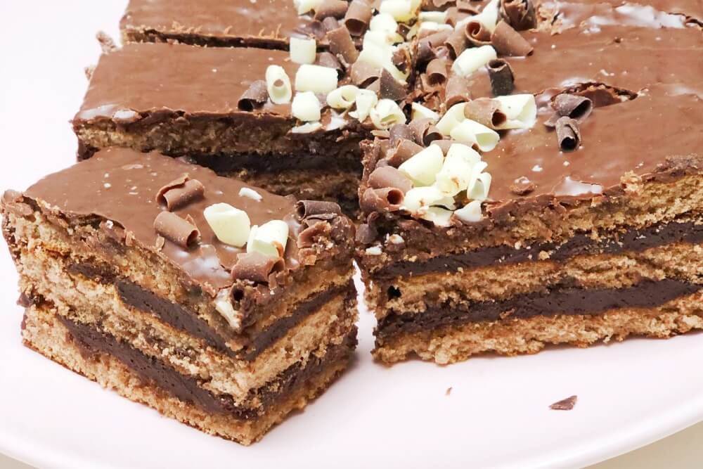 Jednoduché ořechové řezy: Recept