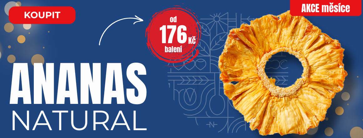 Prémiový sušený ananas v akci | Ochutnejte NUTSMAN Ananas kroužky bez cukru