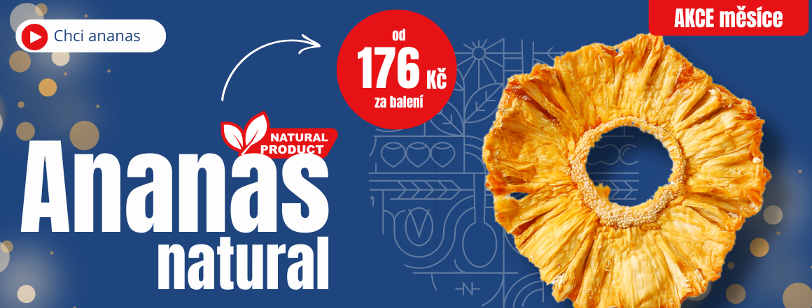 Prémiový sušený ananas v akci | Ochutnejte NUTSMAN Ananas kroužky bez cukru