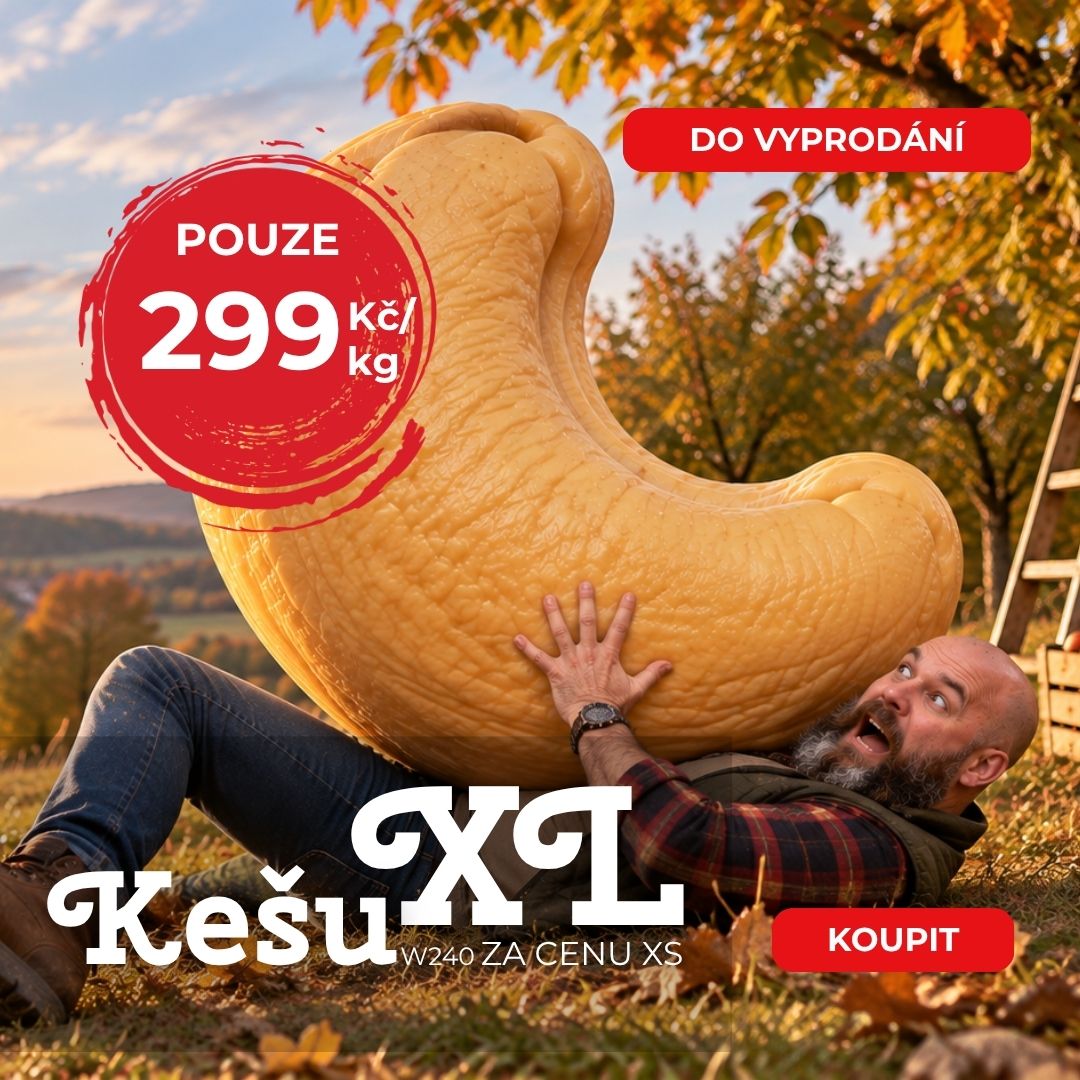 Kešu XL Natural v Akci za 299 od Nutsman - Nejlepší nabídka pro milovníky ořechů