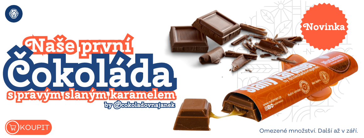 Nutsman: Mléčná čokoláda s karamelovou náplní | Čokoláda a Karamel