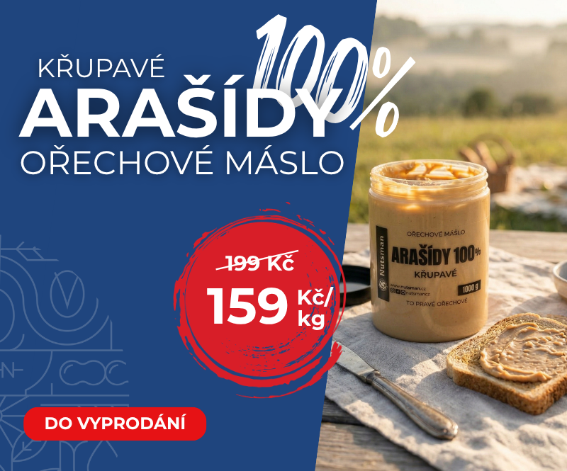 Arašídové máslo v Akci za 159 od Nutsman - Nejlepší nabídka pro milovníky ořechů