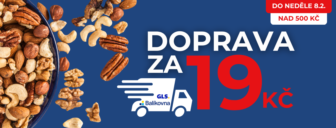 Doprava za 19 korun na všechny oříšky od Nutsman - Akce doprava pro milovníky oříšků!