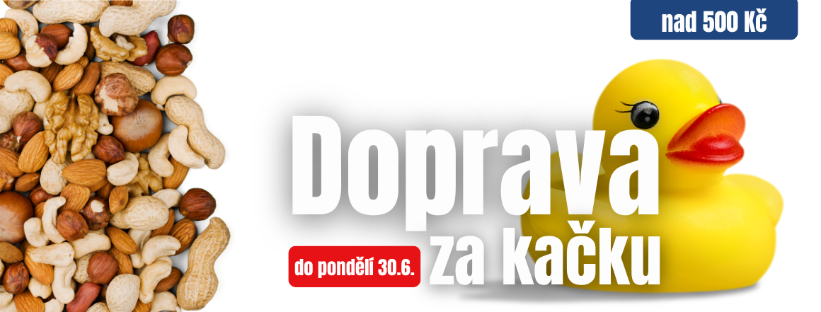 Doprava za jednu korunu na všechny oříšky od Nutsman - Akce doprava zdarma pro milovníky oříšků!