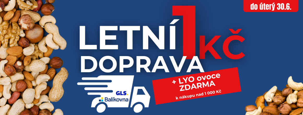 Doprava za 1 korunu na všechny oříšky od Nutsman - Akce doprava pro milovníky oříšků!