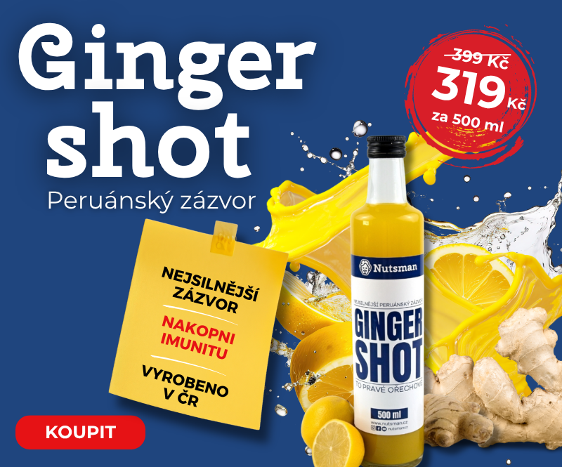 Ginger shot v Akci -20% od Nutsman - Nejlepší nabídka pro milovníky ořechů