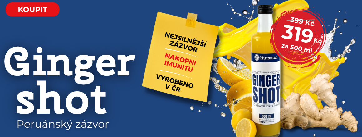 Ginger shot v Akci -20% od Nutsman - Nejlepší nabídka pro milovníky ořechů