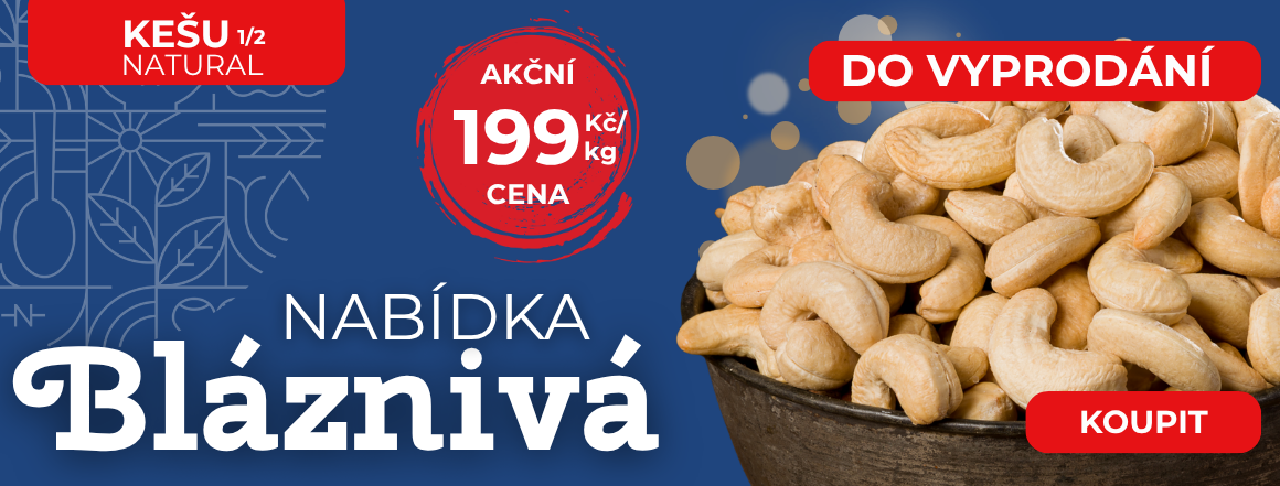 Kešu Natural v Akci za 199 od Nutsman - Nejlepší nabídka pro milovníky ořechů