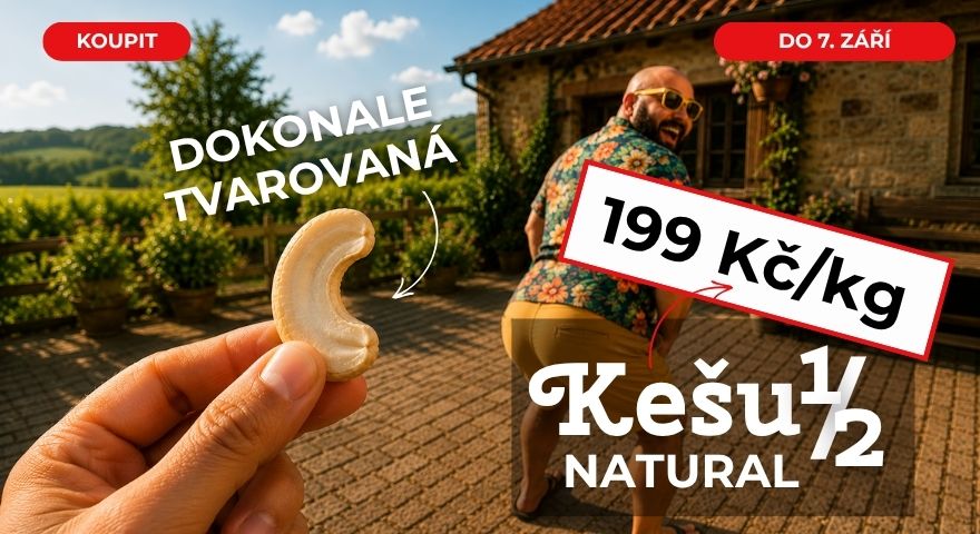 Kešu Natural v Akci za 199 od Nutsman - Nejlepší nabídka pro milovníky ořechů