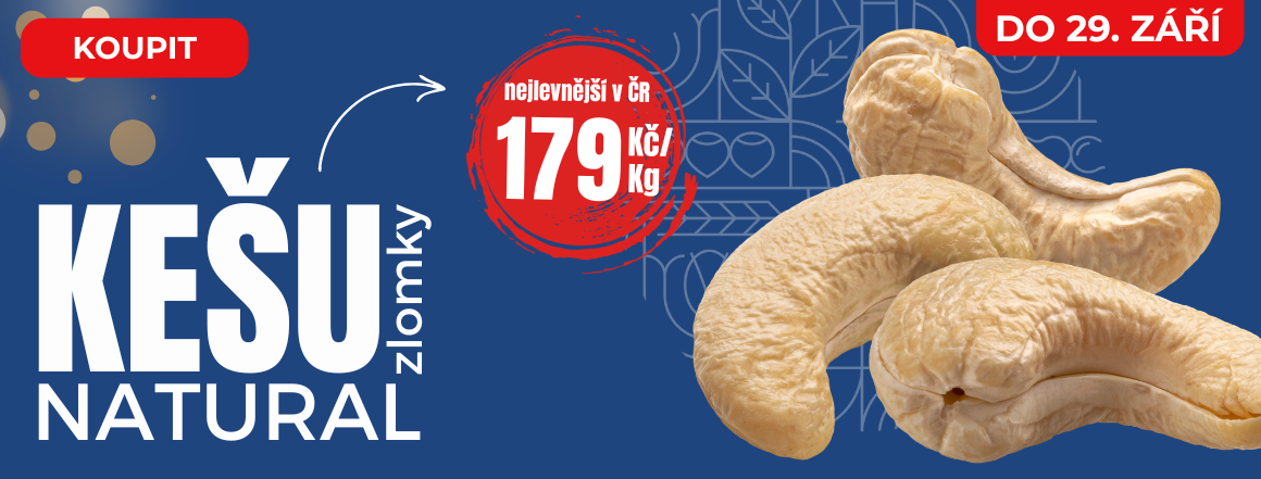 Kešu Natural v Akci za 179 od Nutsman - Nejlepší nabídka pro milovníky ořechů