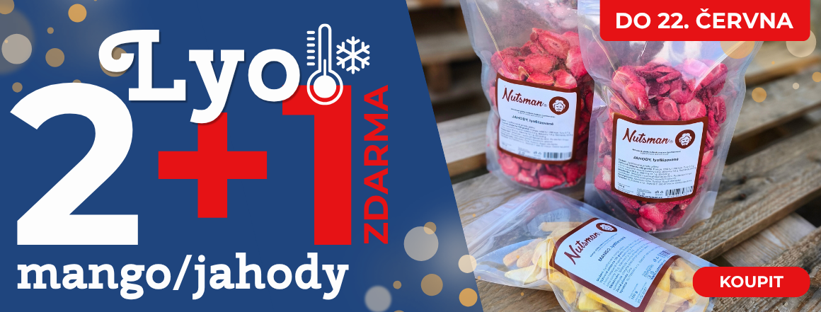 LYO ovoce v akci: Jahody; Mango 2+1 ZDARMA | Ochutnejte teď!