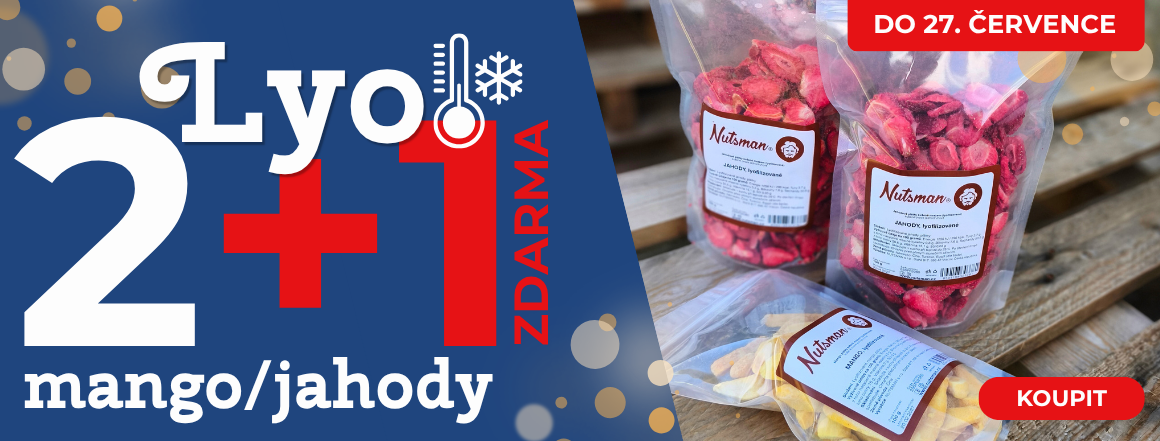 LYO ovoce v akci: Jahody; Mango 2+1 ZDARMA | Ochutnejte teď!