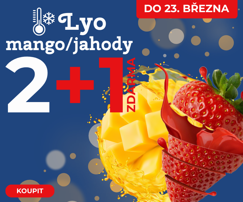 LYO ovoce v akci: Jahody; Mango 2+1 ZDARMA | Ochutnejte teď!