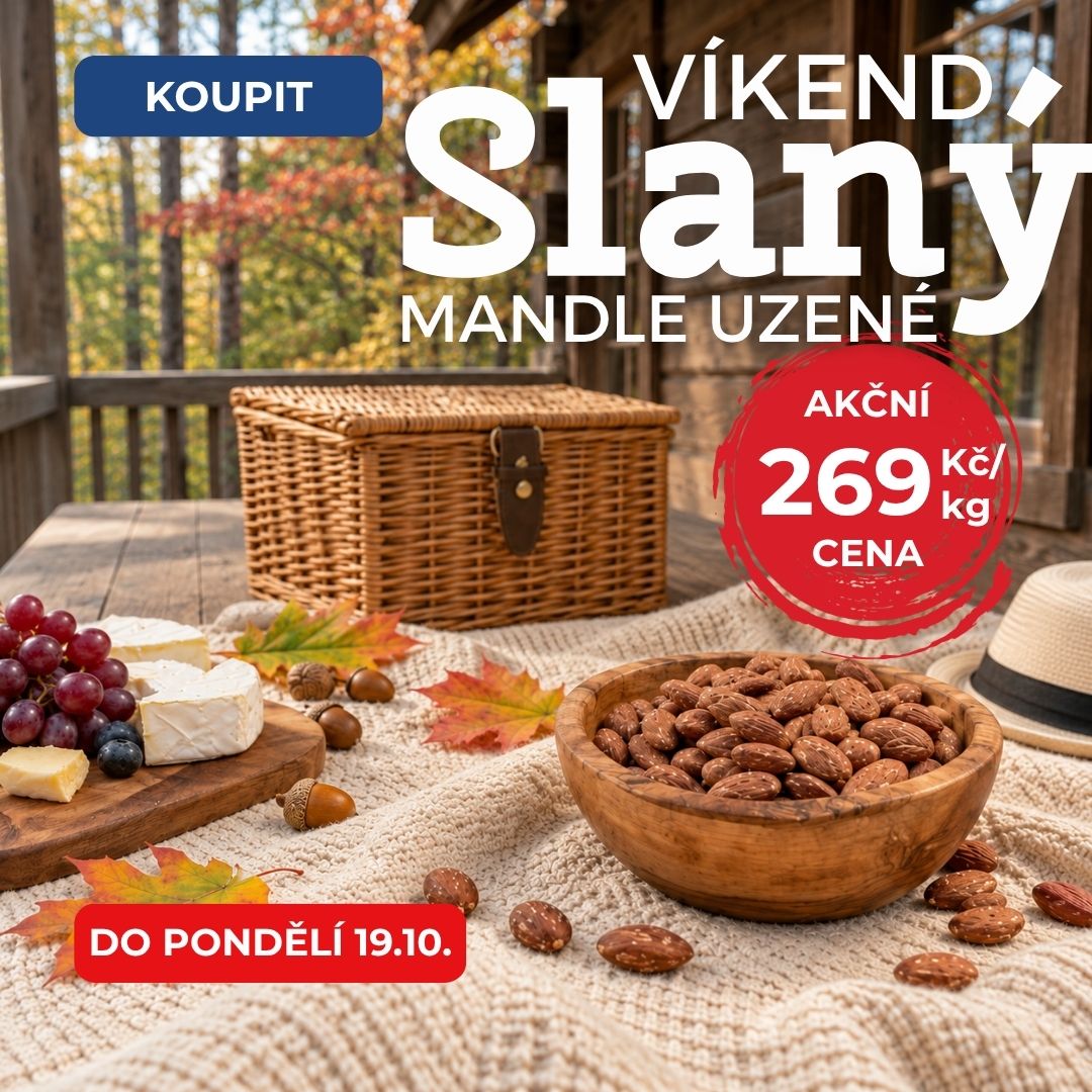 Mandle uzené v Akci | Exkluzivní Nabídka od Nutsman pro Milovníky Slaných Ořechů