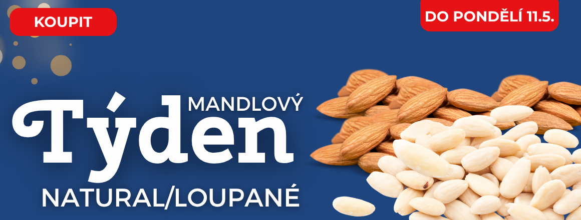 Akce na mandle natural! Nutsman - nejlepší cena 249Kč/kg | Široký výběr ořechů