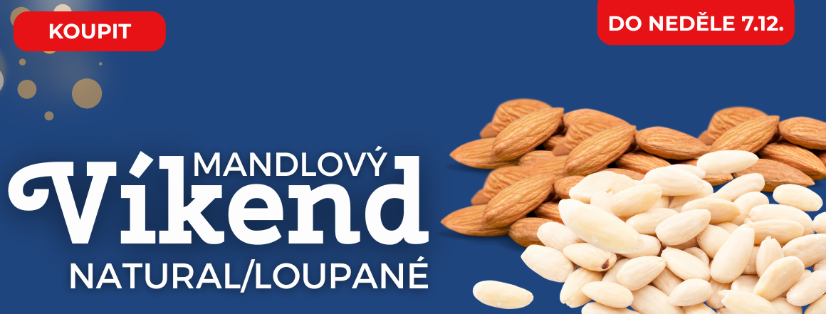 Akce na mandle natural! Nutsman - nejlepší cena 249Kč/kg | Široký výběr ořechů