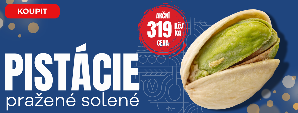 Nutsman: Pražené solené pistácie v akci za 319 Kč | Milujte ořechy, ušetřete na pistáciích