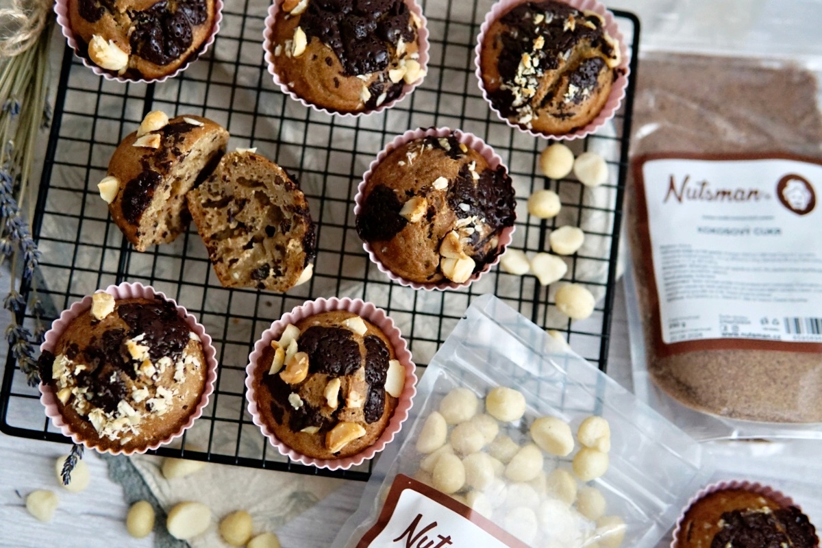 NUTSMAN BLOG RECEPT_ Muffiny s čokoládou a makadamovými oříšky 2