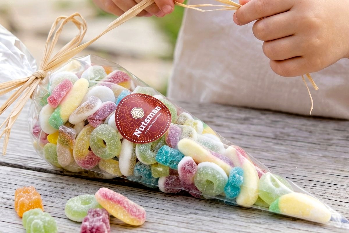NUTSMAN Dárkový kornout ŽELÉ KYSELÝ 500 g