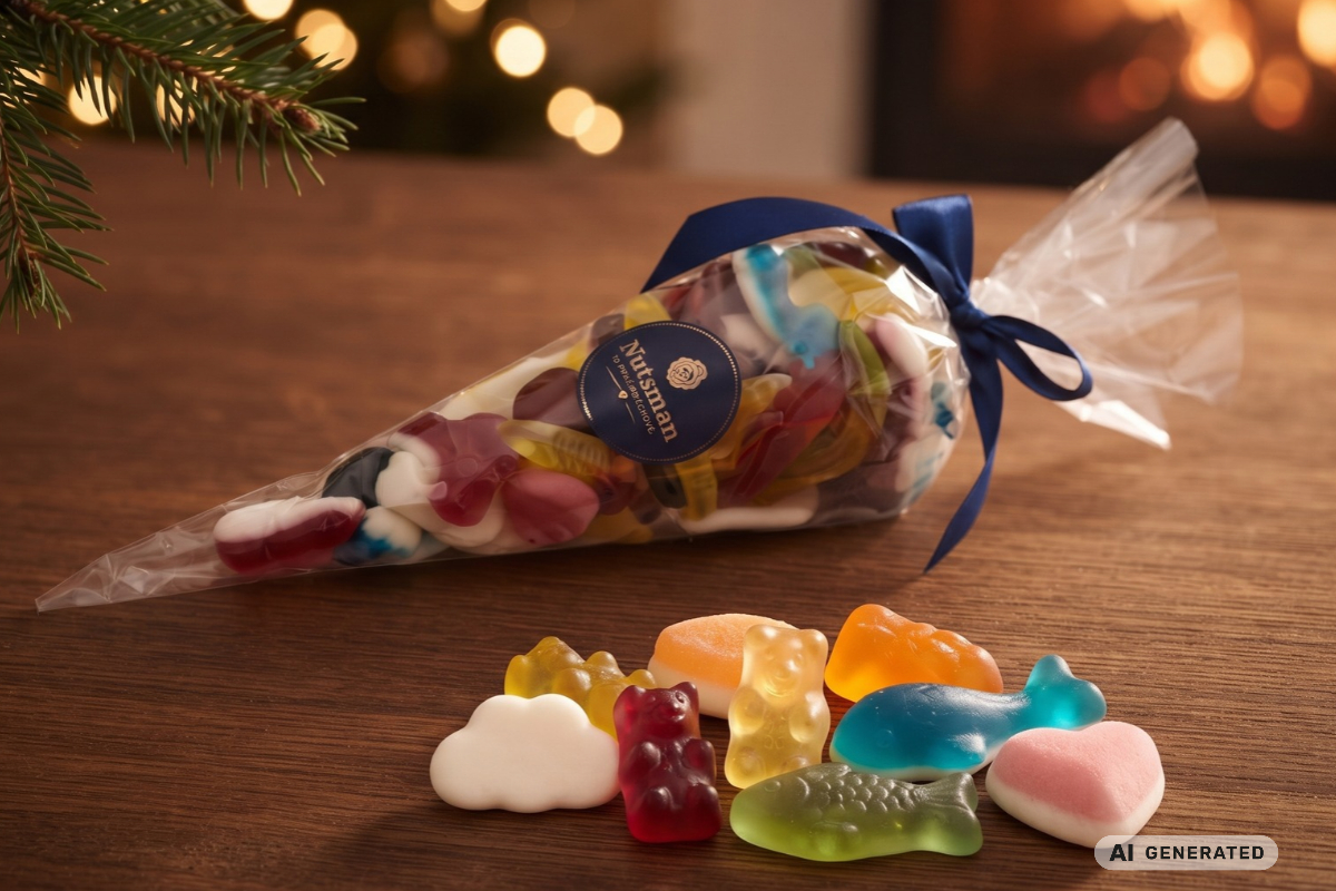 NUTSMAN Vánoční sladký želé KORNOUT XXL 500 g