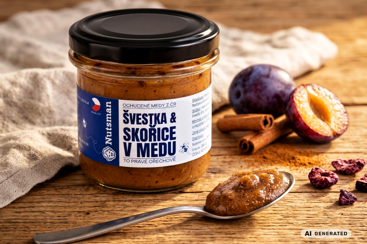 NUTSMAN Švestka a skořice v medu 160 g