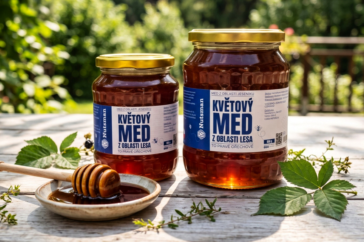 NUTSMAN Med květový z oblasti lesa ČR 950 g