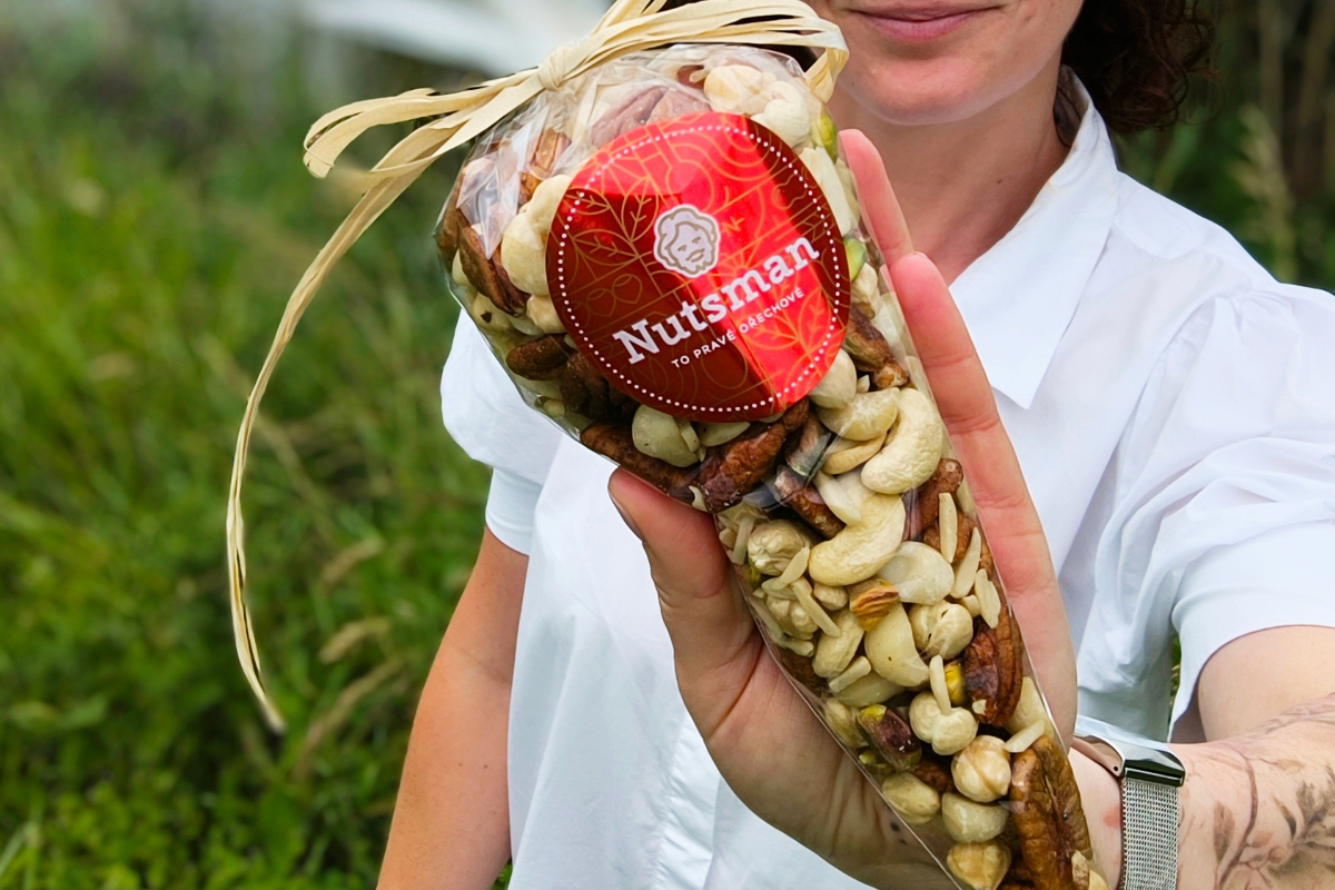NUTSMAN Dárkový kornout PREMIUM OŘECHOVÁ SMĚS 300 g