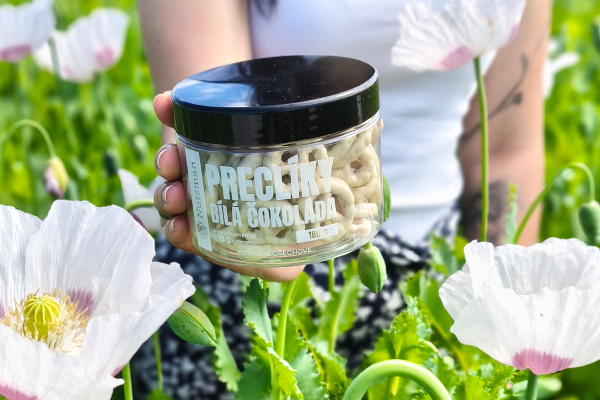 NUTSMAN Preclíky bílá čokoláda 180 g