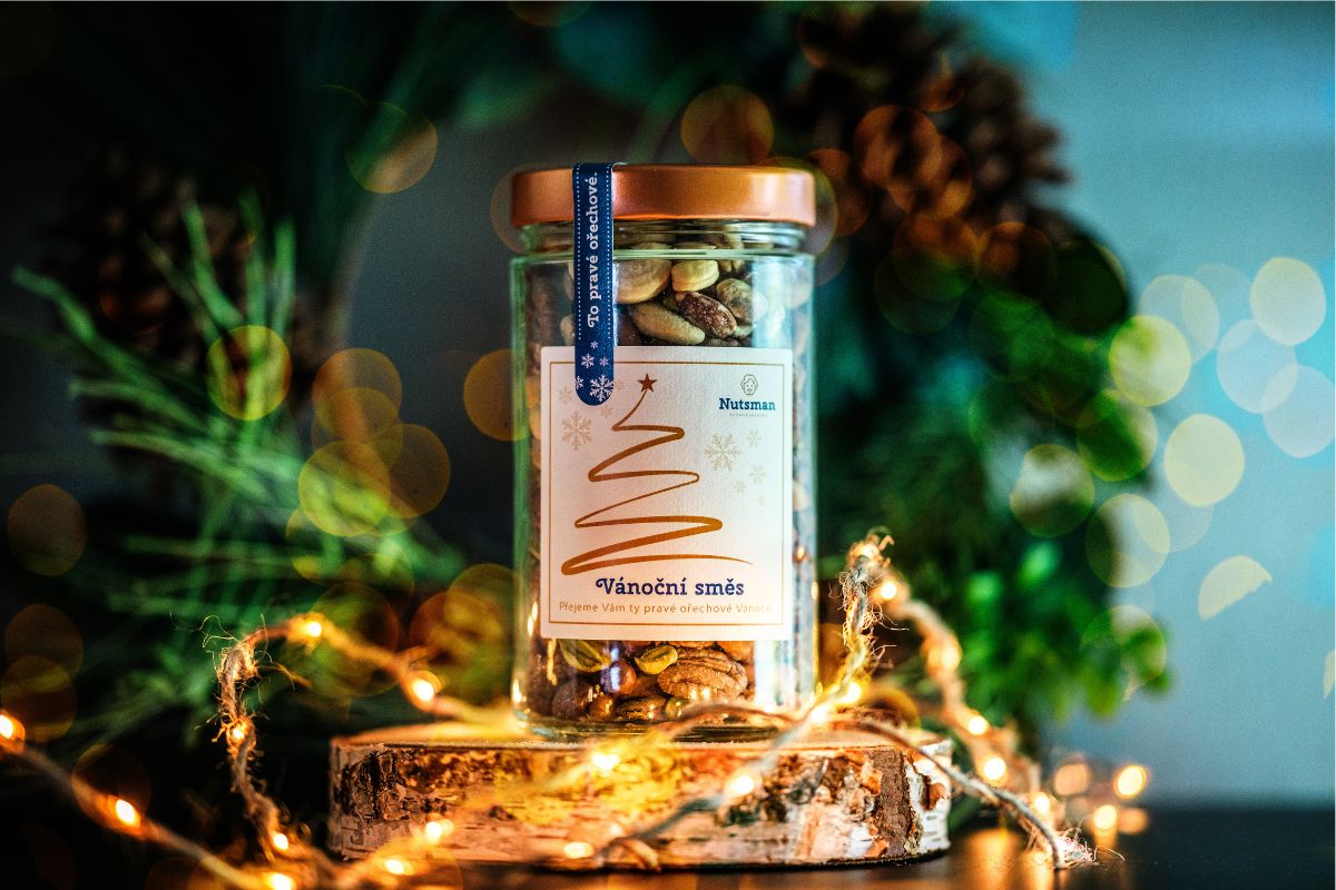 NUTSMAN Vánoční směs oříšků SKLO