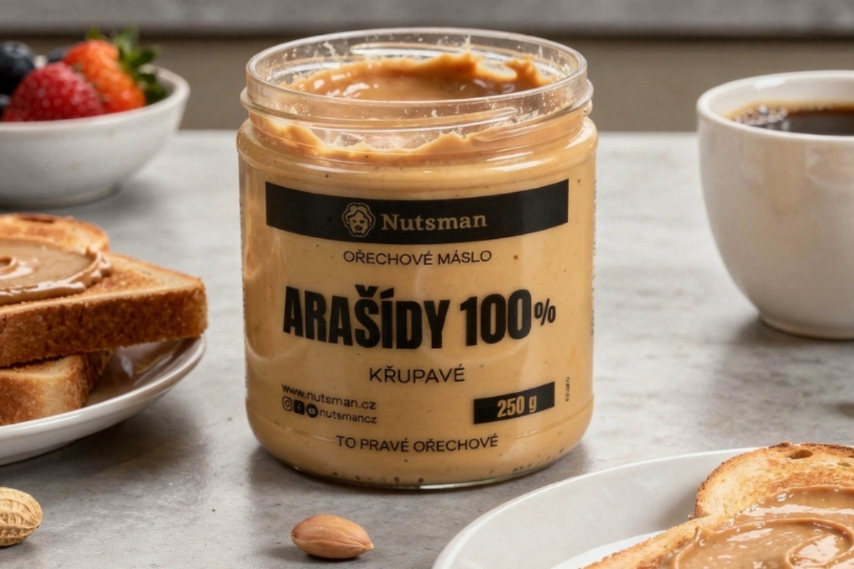 NUTSMAN Arašídové máslo křupavé 100% 250 g