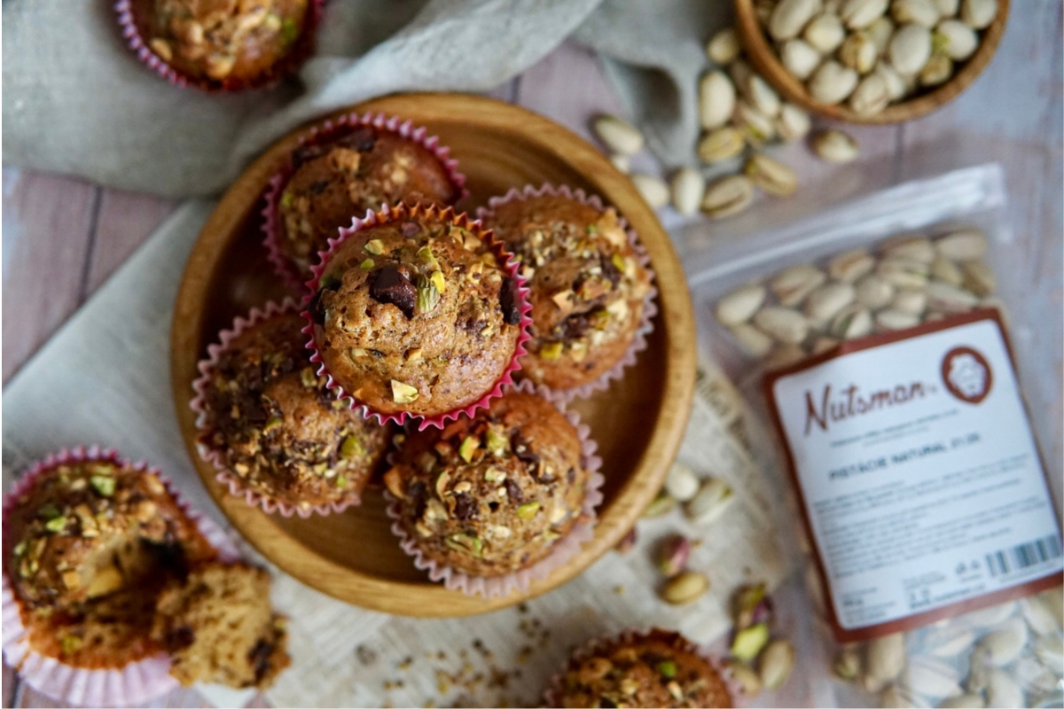 NUTSMAN BLOG RECEPT_ Pistáciové muffiny s čokoládou 2