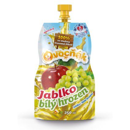 OVOCŇÁK Mošt Jablko - Bílý hrozen 250 ml