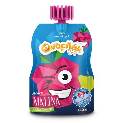 OVOCŇÁK pyré Jablko - malina 120g