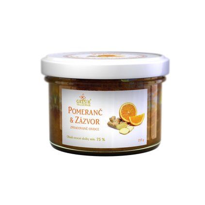 GREŠÍK Džem Pomeranč & Zázvor 215 g