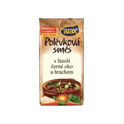 černé fazole a hrách