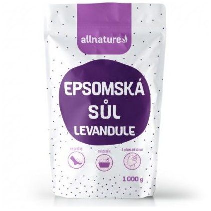 Allnature Epsomská sůl Levandule 1000 g