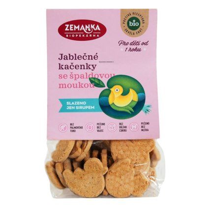 Zemanka Jablečné bio kačenky se špaldovou moukou 100 g 1