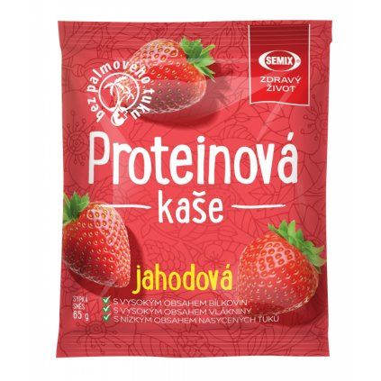 proteinova kase jahodova 65g semix