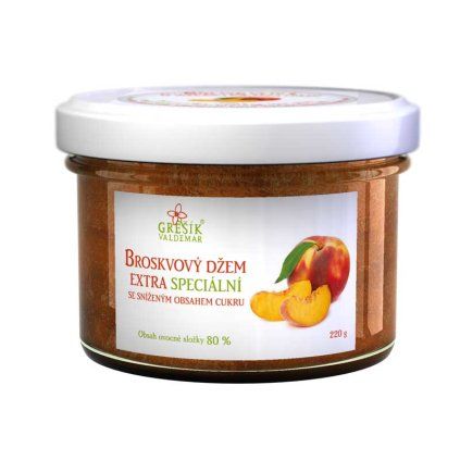 GREŠÍK Džem Broskvový extra Speciální 220g