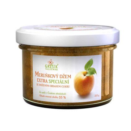 GREŠÍK Džem Meruňkový extra Speciální 215g