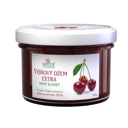 GREŠÍK Džem Višňový Extra méně sladký 215g