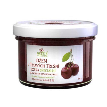 GREŠÍK Džem Z tmavých třešní Extra speciální 210g