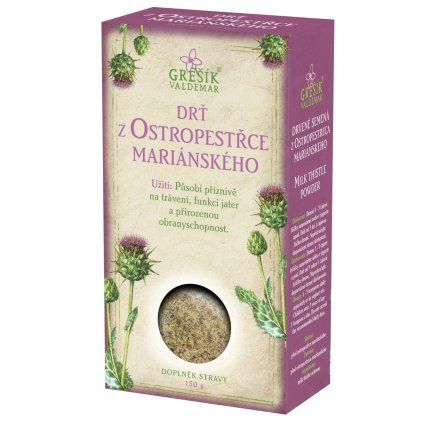 GREŠÍK Drť z ostropestřce mariánského 150 g krab.