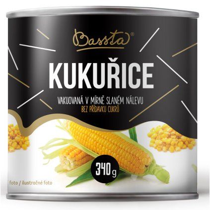 BASSTA Kukuřice v mírně slaném nálevu 340 g