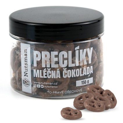 NUTSMAN Preclíky mléčná čokoláda 150 g