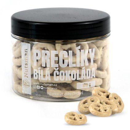 NUTSMAN Preclíky bílá čokoláda 180 g