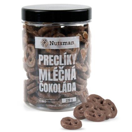 NUTSMAN Preclíky mléčná čokoláda 320 g