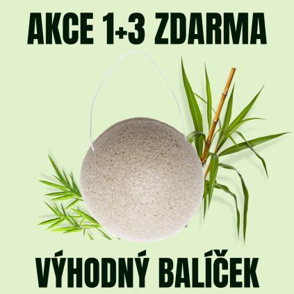 J IN Konjak houbička Bambus 1+3 ZDARMA